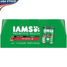 Lamb Rice Wet Dog Food 6 Pack 13 Oz Cans Grain Free Complete Nutrition New 4.55 per gallon