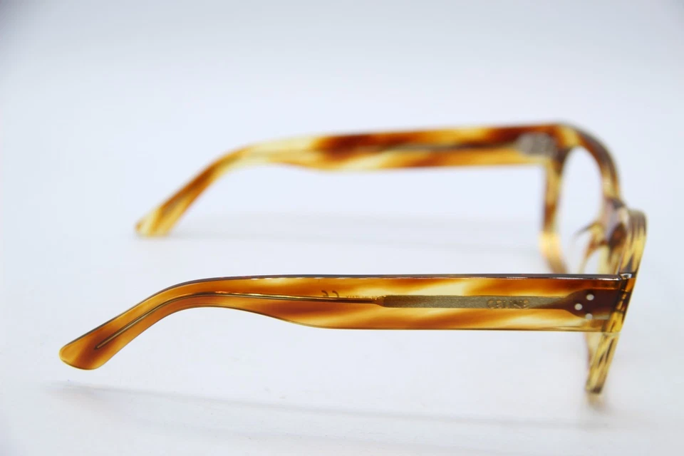 CELINE CL 50035I 053 MARRÓN CUERNO TRANSPARENTE MONTURAS AUTÉNTICAS GAFAS 49-21 Foto 4 de 4