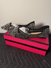 Women's Gold Rhinestone Sparkly Pointed Toe Ballet Flats Size 7