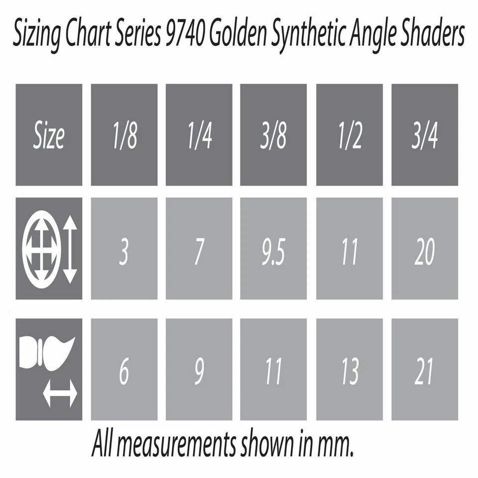 9740 Student Golden Synthetic Angle Brush - Image 2 of 2