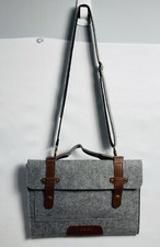 Mosiso Laptop Bag Gray With Strap 14.5 x10.5 x1