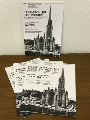 *LOT OF 15* TRES SUNT, QUI TESTIMONIUM by D. Stein - Theodore Presser - SATB