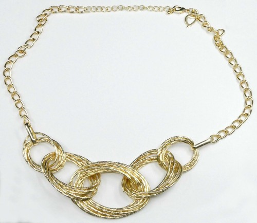 Thalia Sodi Gold Tone Multi Ring Statement Necklace - 第 1/7 張圖片