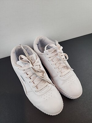 Puma Carina Slim  Womens White Sneakers Casual Shoes Sz 8.5 370548-02
