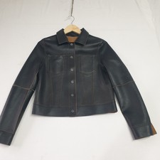 Autograph Reversible Jacket Size 8 Women's 100% Leather Marks & Spencer, Brown