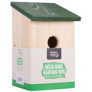 Traditional Solid Wooden Bird Nesting Box Hanging Tree Wall House
