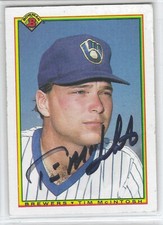 Tim McIntosh Auto - Signed Autograph 1990 Bowman #394 ROOKIE CARD RC - Brewers