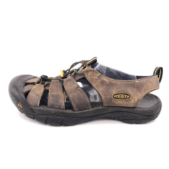 Sandali Keen Newport outdoor sport escursionismo uomo taglia 13 pelle marrone impermeabili