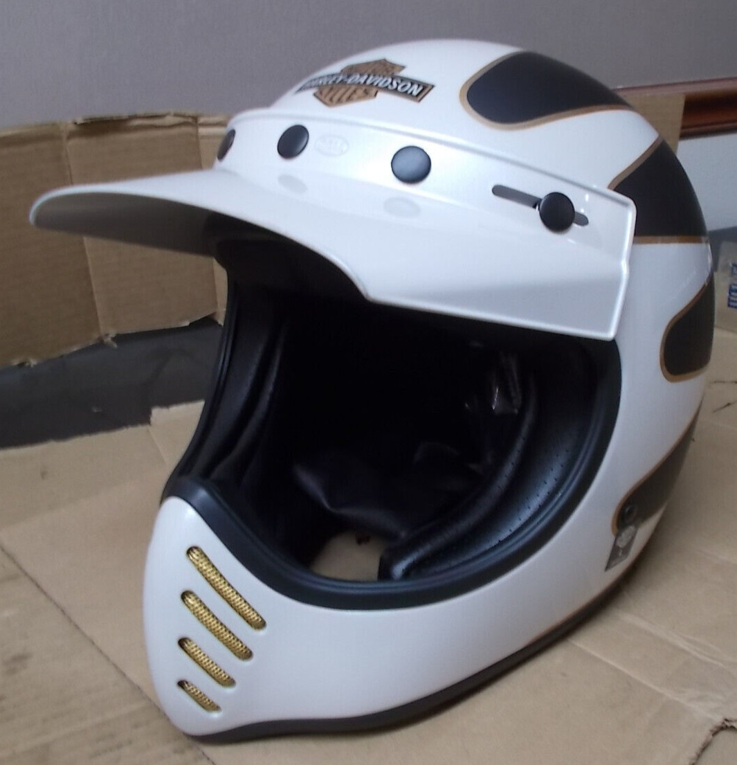 HD White Stinger B14 Full-Face Helmet Harley Davidson Size Large