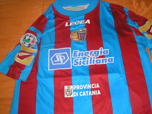 MAGLIA CATANIA 2008 2009 2010 LEGEA - MORIMOTO 15 - MATCH WORN JUVENTUS INTER - Foto 3 di 16