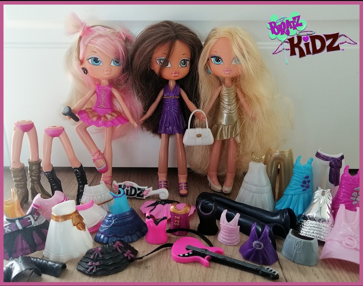 Bratz Kidz Snap On Dolls. Concert Cloe, Glam Cloe And Yasmin
