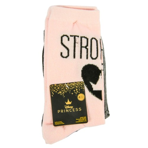 Disney Royal PRINCESS 4 Pair Crew Socks, 9-11 Shoe Size 4-10 NEW - Picture 3 of 14