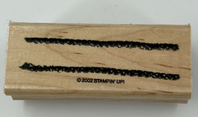Stampin Up Double line Border 2002 Wood Mount Rubber Stamp