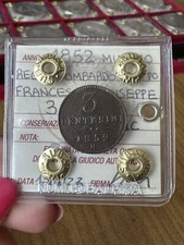 REGNO LOMBARDO VENETO FRANCESCO GIUSEPPE 3 CENT 1852 MILANO sigillata SPL/FDC