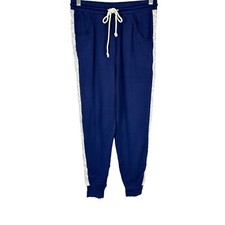 Candace Cameron Bure Malibu Lounge Petite Jogger with Side Stripe Blue PXXS Size