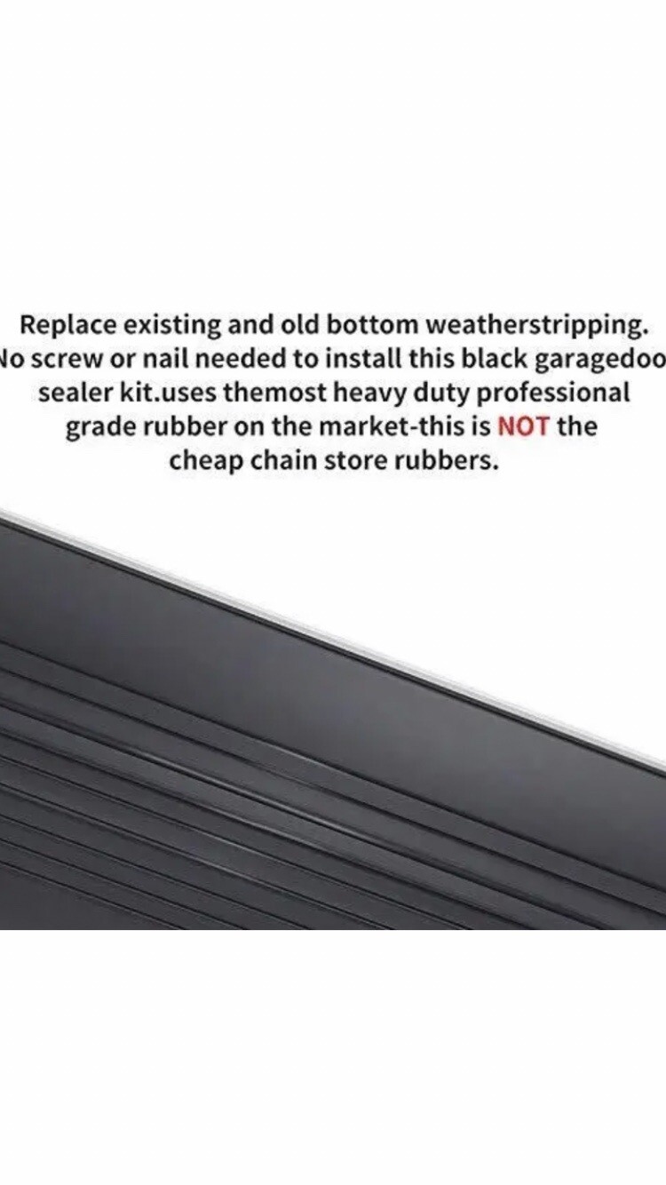 DGSL Garage Door Seals Bottom Rubber Weather Stripping Kit Seal Strip