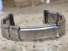 Vintage Swiss Made HC 55 Steel Inox  bracelet/military men Watch 16MM