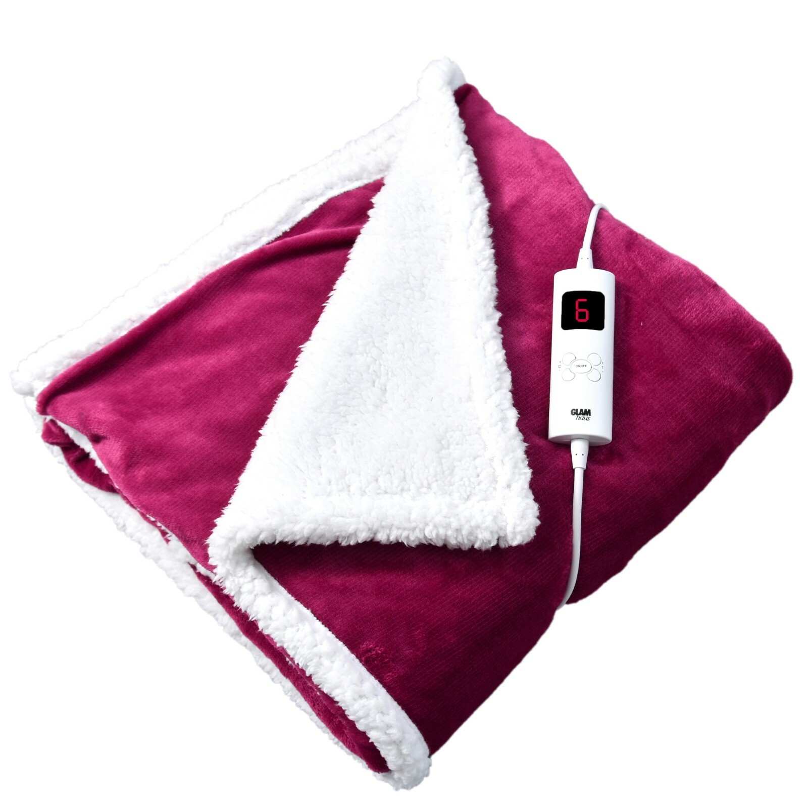 Heated Throw Electric Over Blanket Pink Digital Control Large Washable  Fleece | eBay