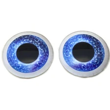 Glass Eyes: Pair 20mm Celestial Blue Doll Child Art Doll Sci Fi