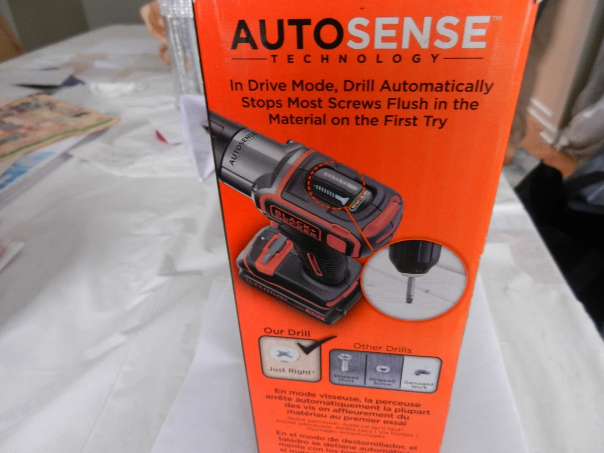 Portable Electric Tools: BLACK+DECKER BDCDE120C 20V MAX Lithium Cordless  Drill with AutoSense Depth of Drive Technology - Contractor Supply Magazine