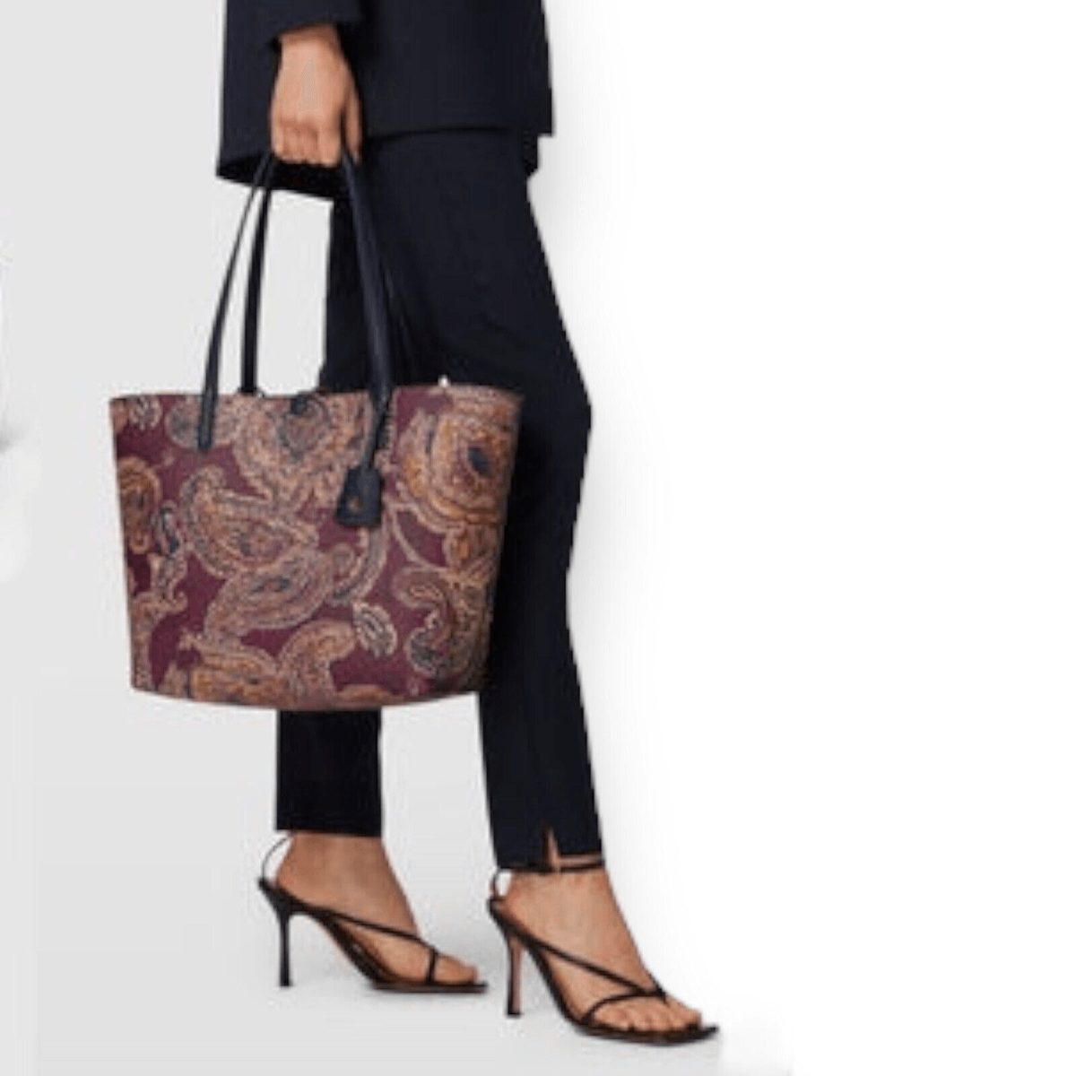 トートバッグ LAUREN RALPH LAUREN Large Paisley Printed Reversible Tote LAUREN RALPH LAUREN Tote Purple Paisley Print Reversible