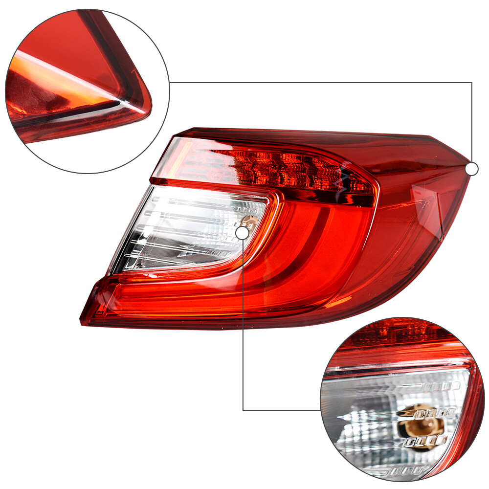 Passenger Side Inner Tail Light For 2016-2017 Honda Accord Rear Brake Stop Lamps - Foto 10
