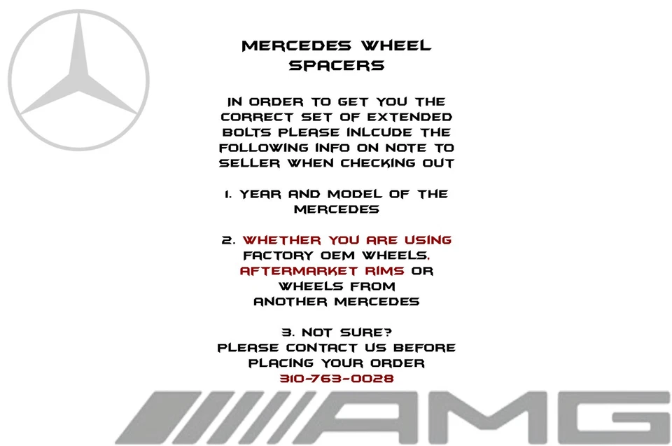 4 Mercedes Benz 5x112 Staggered 15 MM & 20 MM Hub Centric Spacers W/ Lug Bolts - Image 2 of 4