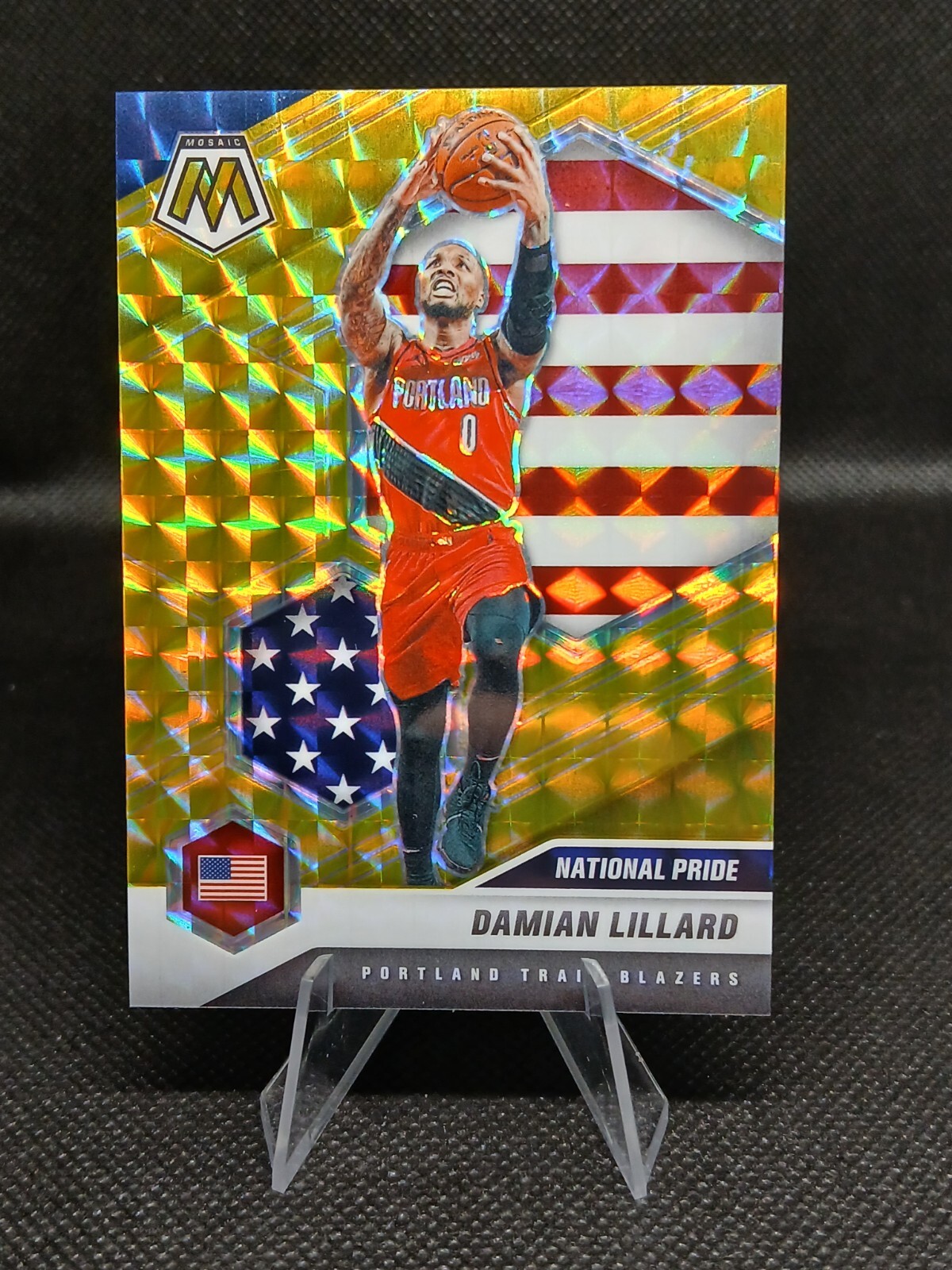 2020-21 Mosaic #246 Damian Lillard National Pride GOLD 10/10