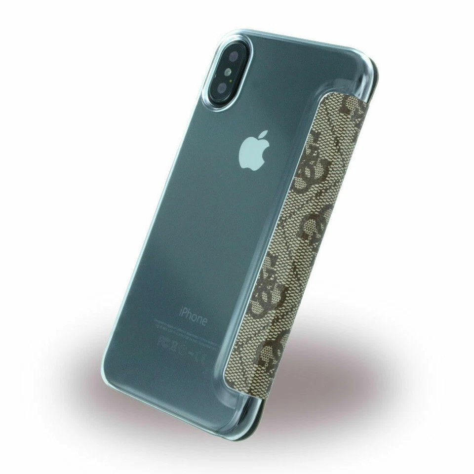 GUESS Libreria Libro Custodia Borsa 4g Desire Flower per IPHONE X / DALLA XS - Immagine 2 di 4