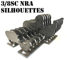 3/8sc NRA Metallic Silhouette Targets - 20pc Small Bore Pistol Knock-over Plates