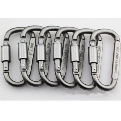 5/6/10X Aluminum Snap Hook Carabiner D-Ring Key Chain Clip Keychain Camping