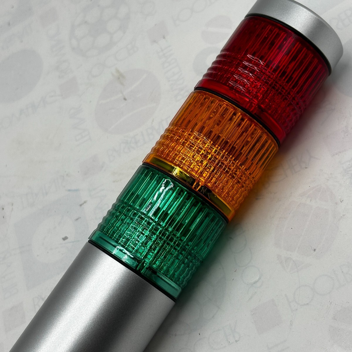 PATLITE MODEL LCE-302UFBW 3-STACK LED SIGNAL TOWER LIGHT 24V AC/DC