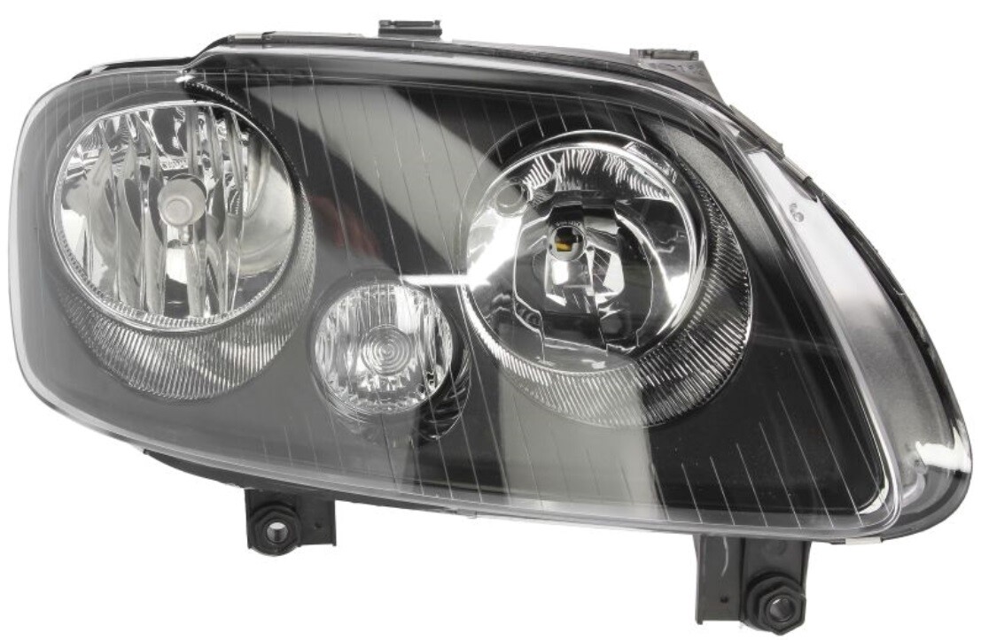 Phare avant droite bloc optique complet H1 H7 noir électrique pour VW Touran et Minivan