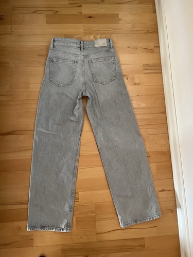 Zara Jeans Grau 34 Wide Leg