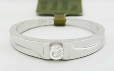 GENUINE DIAMOND RING 14k WHITE GOLD - Free Certificate Appraisal - NWT