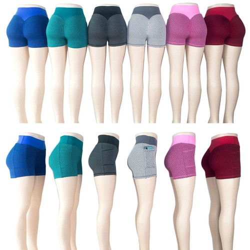 Women Quality Yoga TikTok Leggings Fitness Push Up Hight Waist Pants Sports Gym - Picture 7 of 49