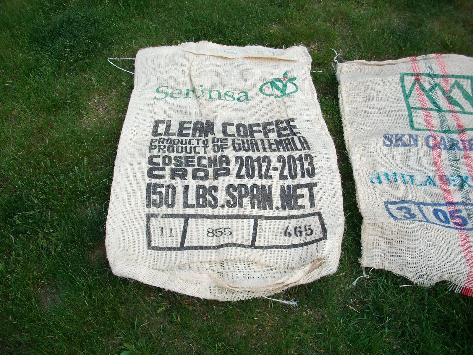 Set of 3 Burlap Coffee Bean BagsGunnySack/PotatoRace/Sandbag/Storage