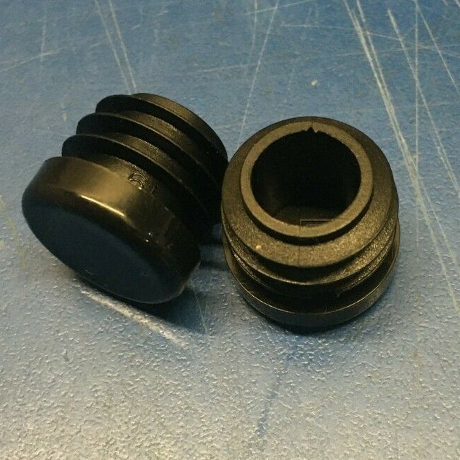 19MM ROUND PLASTIC TUBE INSERTS END CAPS BLANKING PLUGS BLACK eBay