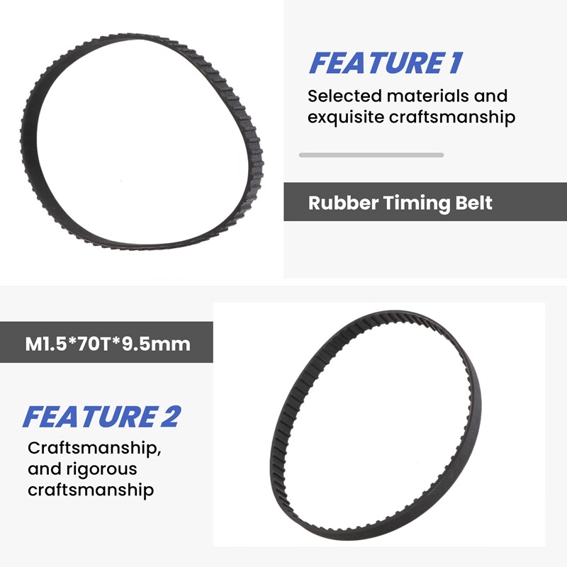 5-Pack XL Timing Belts - Choose From 66XL To 84XL, 5.08mm Pitch, Widths 6.4mm To 12.7mm, Neoprene With Fiberglass Core