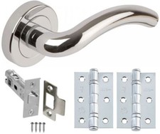 Hawk Internal Door Handle on Rose Smart Latch Door Pack Push Button Privacy