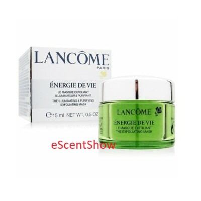LANCOME ENERGIE DE VIE THE ILLUMINATING & PURIFYING EXFOLIATING MASK .5 OZ NIB
