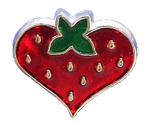 Hallmark PIN Valentines Vintage HEART Shaped STRAWBERRY 1982 Brooch