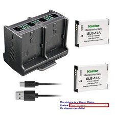 Kastar Battery Quadruple Charger for Samsung WB800F WB850F WB1000 WB1100F WB2100