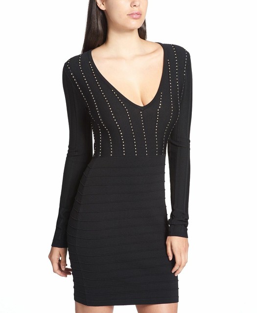 black studded bandage dress