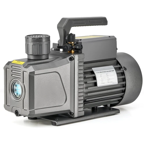 9CFM 3/4 HP Vacuum Pump HVAC 2 Stage Rotary Vane Fast Deep Vacuum Oil Included