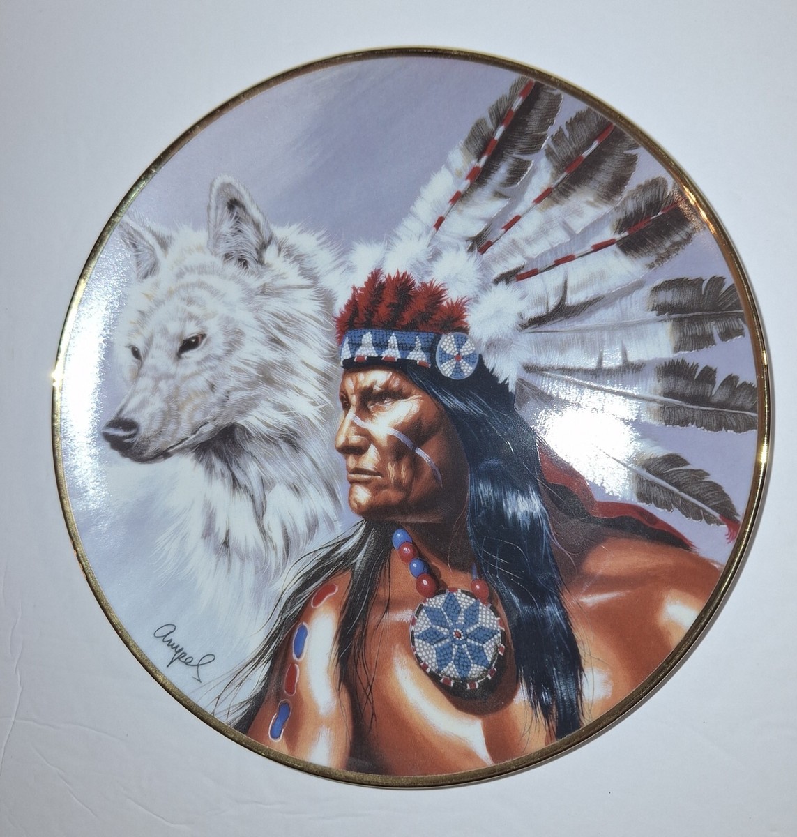 Spirit Of The White Wolf Limited Edition Franklin Mint Heirloom