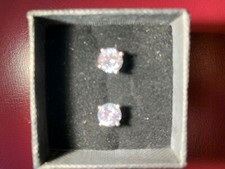 cz earring one carat