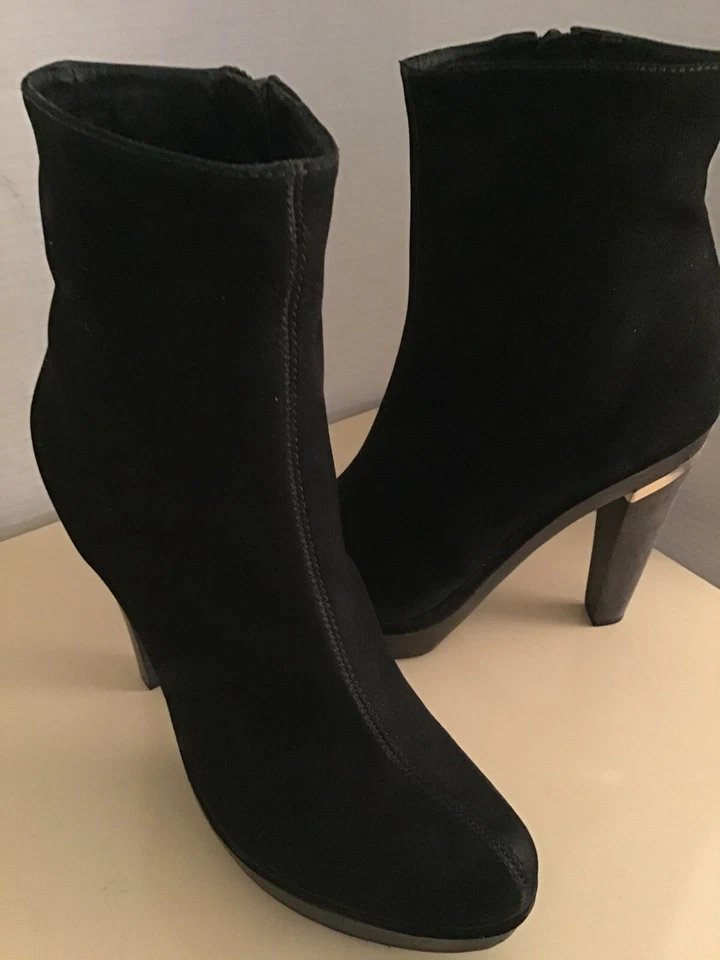 Diane фон Furstenberg женщин платформе черная замша кожаные ботинки США 8,5 евро 39,5 - Изображение 2 из 4