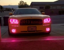 BT Dream Color Flow Chase RGB 6 Halo Ring Devil Eye for Dodge Charger Flash DRL