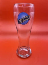 BLUE MOON Beer Pub Bar Mancave Glass Lager Pilsner Logo